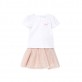 Set bebe 2p Guess pentru fetita tricou si fusta cu paiete