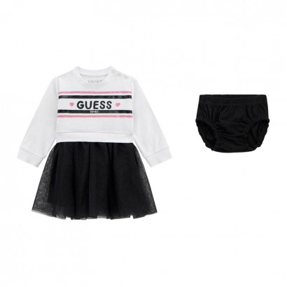Rochita combinata bebe Guess cu chilotei si logo
