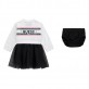 Rochita combinata bebe Guess cu chilotei si logo Rochita combinata bebe Guess cu chilotei si logo