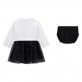 Rochita combinata bebe Guess cu chilotei si logo Rochita combinata bebe Guess cu chilotei si logo