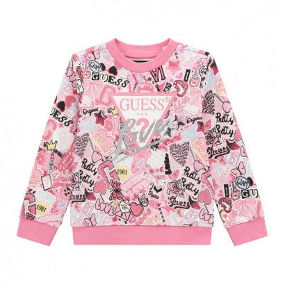 Bluza copii Guess pentru fata cu print de efect