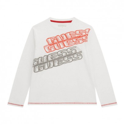 Bluza copii Guess pentru baiat cu inscriptie de efect