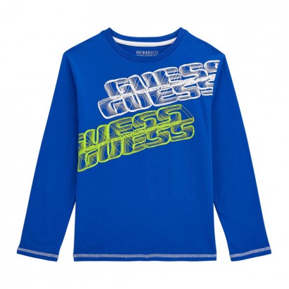 Bluza copii Guess pentru baiat cu inscriptie de efect