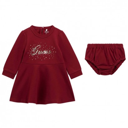Rochita bebe Guess pentru fetita cu chilotei si paiete
