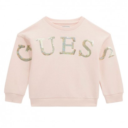 Bluza copii Guess pentru fata inscriptie logo din paiete