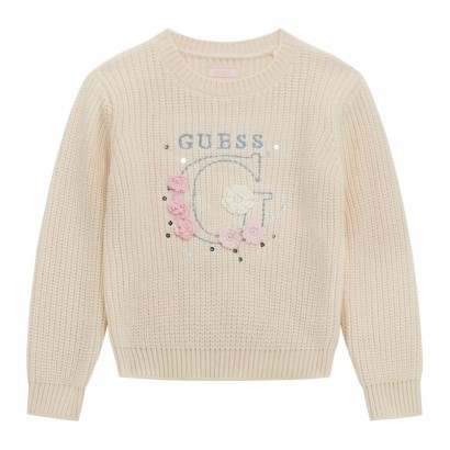 Pulover copii Guess pentru fata broderie flori
