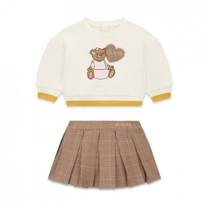 Set bebe Guess pentru fetita 2p cu aplicatie ursulet