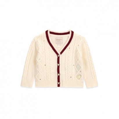 Cardigan bebe Guess pentru fetita cu emblema inima
