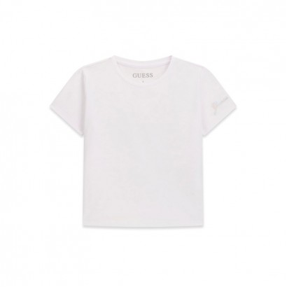 Tricou copii Guess pentru fata cu logo pe o maneca