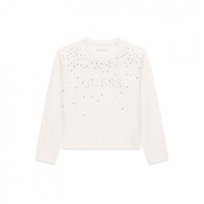 Bluza copii Guess pentru fata cu maneca lunga si pietricele