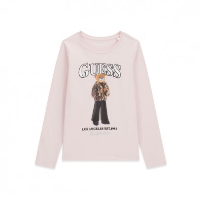 Bluza copii Guess pentru fata cu logo si ursulet