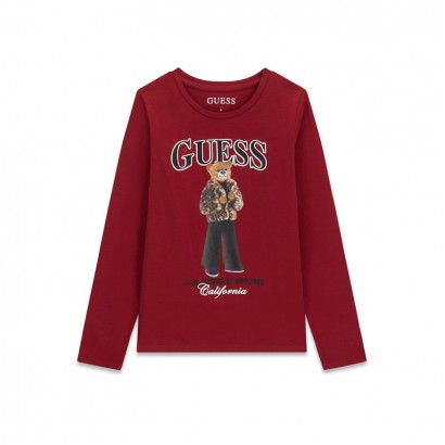 Bluza copii Guess pentru fata cu logo si ursulet
