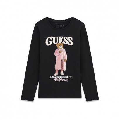 Bluza copii Guess pentru fata cu logo si ursulet