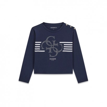 Bluza copii Guess pentru fata cu maneca lunga si nasturi pe umeri