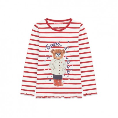 Bluza copii Guess pentru fata cu inscriptie Love si ursulet
