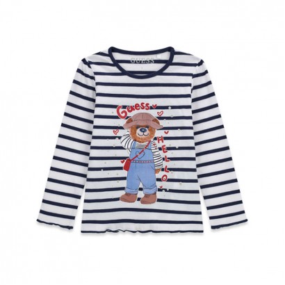 Bluza copii Guess pentru fata cu inscriptie Love si ursulet