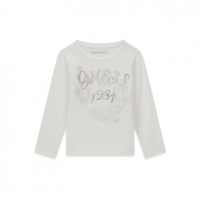 Bluza copii Guess pentru fata cu inscriptie 1981 si logo
