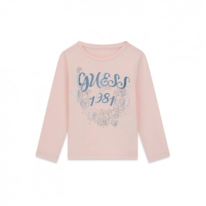 Bluza copii Guess pentru fata cu inscriptie 1981 si logo