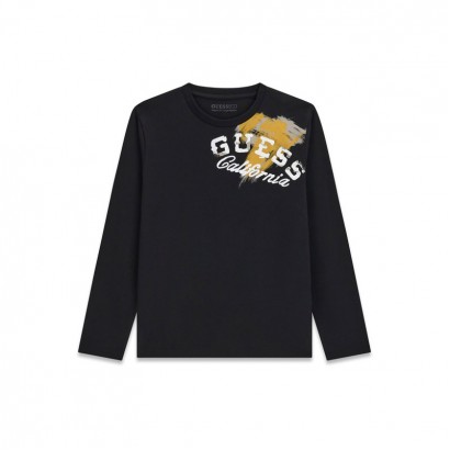 Bluza copii Guess pentru baiat cu maneca lunga cu art logo