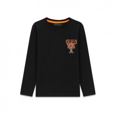 Bluza copii Guess pentru baiat cu maneca lunga cu logo