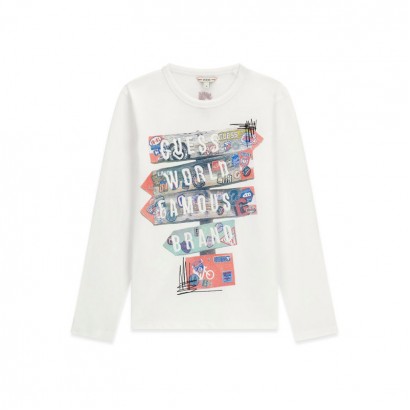 Bluza copii Guess pentru baiat cu maneca lunga si aplicatie mare