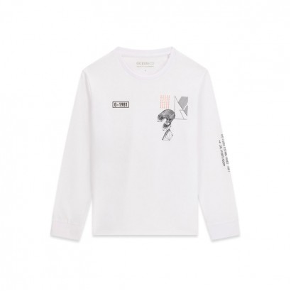 Bluza copii Guess pentru baiat cu maneca lunga si elemente grafice