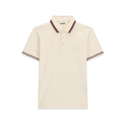 Tricou polo copii Guess pentru baiat cu guler si margini
