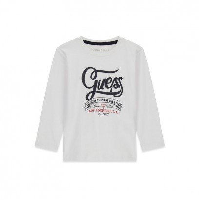 Bluza copii Guess pentru baiat cu broderie cu logo in fata