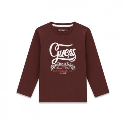 Bluza copii Guess pentru baiat cu broderie cu logo in fata