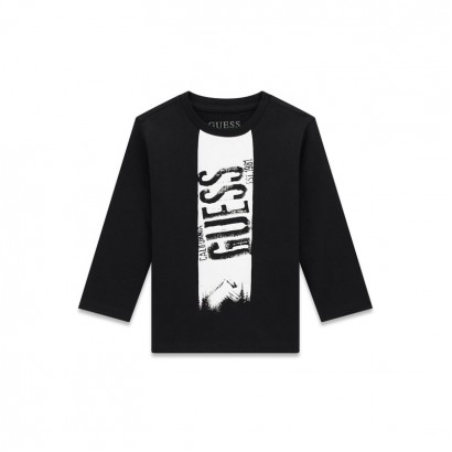 Bluza copii Guess pentru baiat cu maneca lunga si logo print