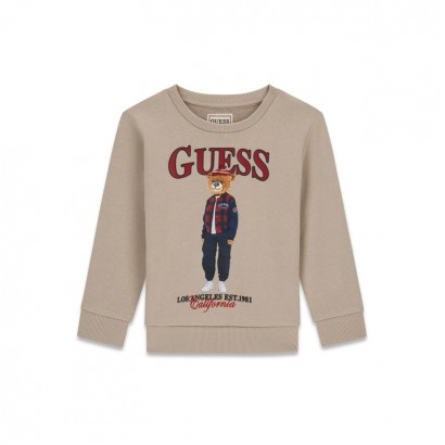 Bluza copii Guess pentru baiat cu maneca lunga si ursulet