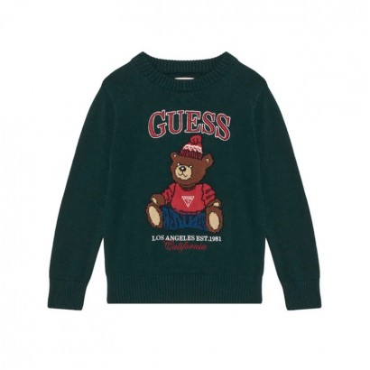 Pulover tricotat copii Guess pentru baiat cu nasturi pe umar