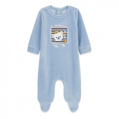 Salopeta plus bebe Guess cu maneca lunga si aplicatie