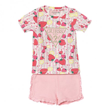 Set bebe Guess pentru fetita cu volanase