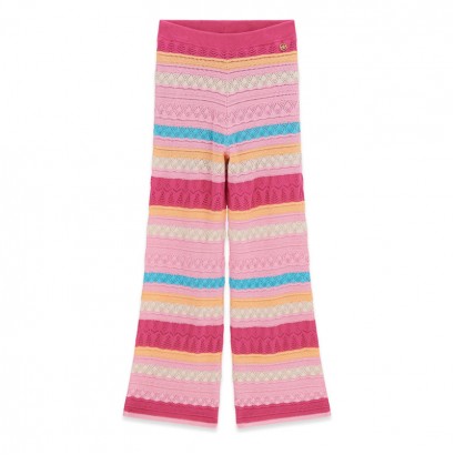 Pantaloni copii Guess pentru fata tricot fin