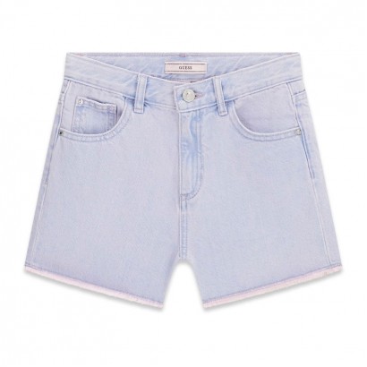Pantaloni scurti de blugi copii Guess pentru fata cu logo