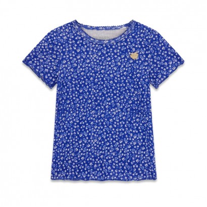 Tricou copii Guess pentru fata cu logo cusut si print