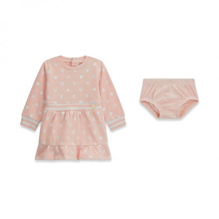Set bebe Guess pentru fetita cu rochita si chilotei