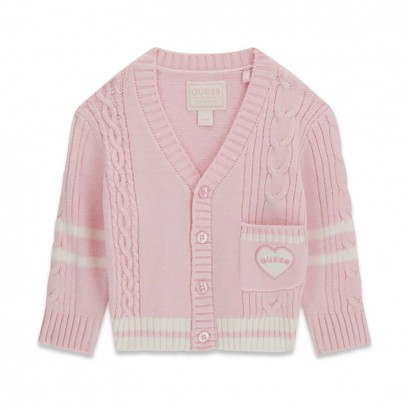 Cardigan bebe Guess pentru fetita cu broderie logo