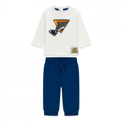 Set bebe Guess pentru baiat 2 piese cu aplicatie