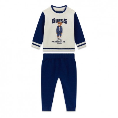 Set bebe Guess pentru baiat 2 piese tricotat