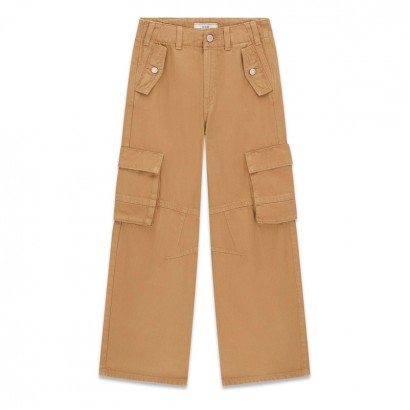 Pantaloni cargo copii Guess pentru fata cu picior larg