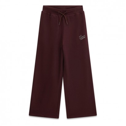 Pantaloni sport copii Guess pentru fata cu picior larg si cu sireturi