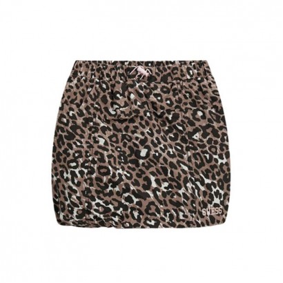 Fusta copii Guess model balon cu print leopard