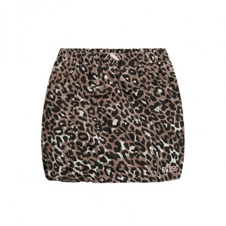 Fusta copii Guess model balon cu print leopard
