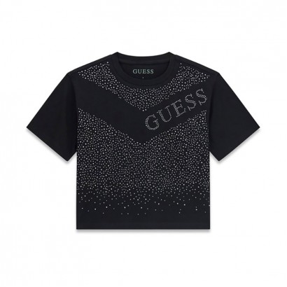 Tricou scurt copii Guess pentru fata cu pietricele stralucite