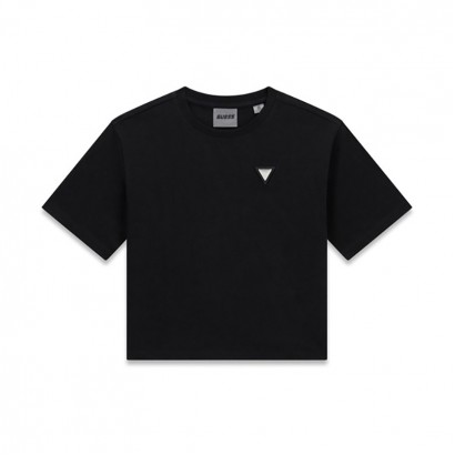 Tricou scurt copii Guess pentru fata cu logo metalic