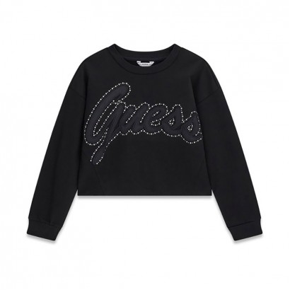 Bluza copii Guess pentru fata cu logo mare