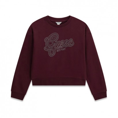 Bluza copii Guess pentru fata cu logo stralucitor