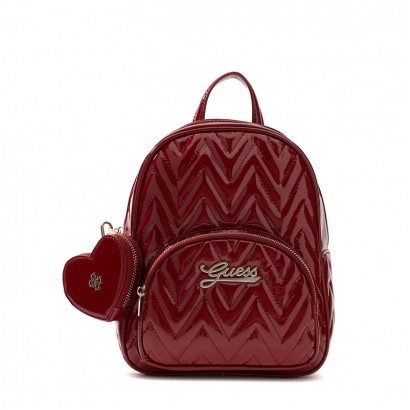 Rucsac mini copii Guess pentru fata cu doua buzunare si logo metalic